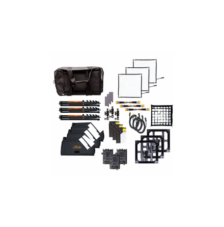 3x BI-FLEX M7 V-Mount, Soft Case, Softbox, Stand &amp; Grid