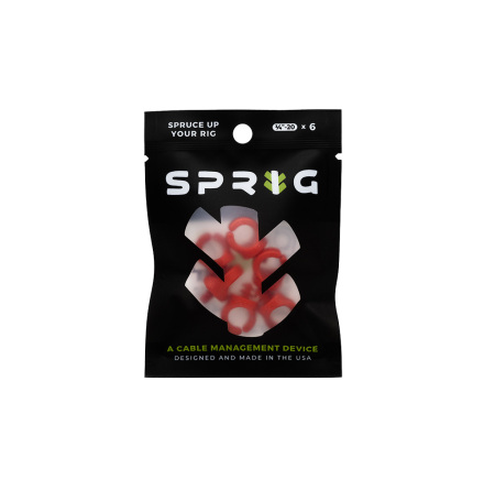 Sprig Cable Ties - Red 1/4-20, 6-Pack