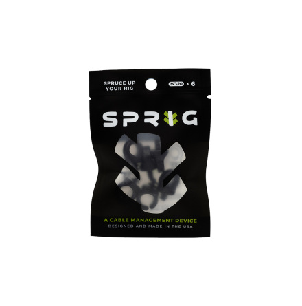 Sprig Cable Ties - Black 1/4-20, 6-Pack