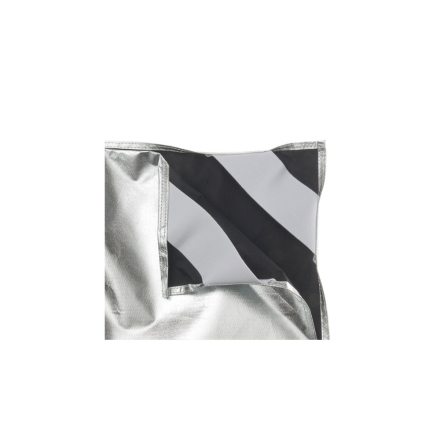 Silver / Black Fabric 42x72 (107x183 cm)