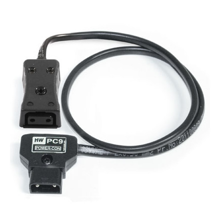 D-Tap male to XLR 4-pin right-angeld female, 50cm 