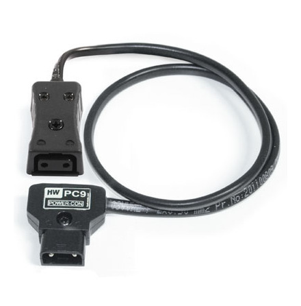 D-Tap male to XLR 4-pin right-angeld female, 50 cm 