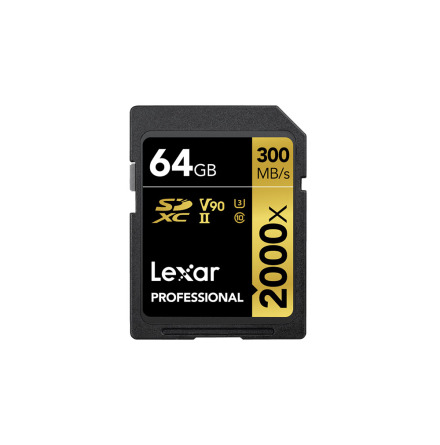 Lexar 64GB SDHC UHS-II Pro V90 2000X (300MB/s)