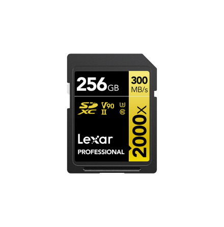 Lexar 256GB SDHC UHS-II Pro V90 2000X (300MB/s)