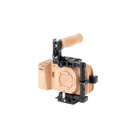 Unified BMPCC4K/6K Camera Cage (Wood Grip) for BMPCC 4K/6K