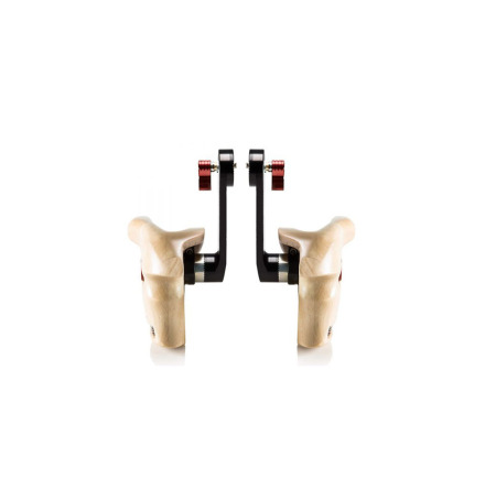 Double wooden handle grip Arri rosette