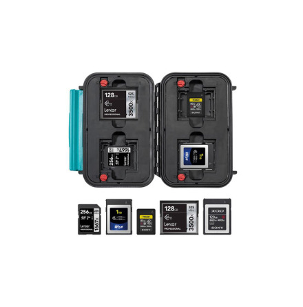 Resin Case HPRC1300 Memory Card Holder Black/Blue