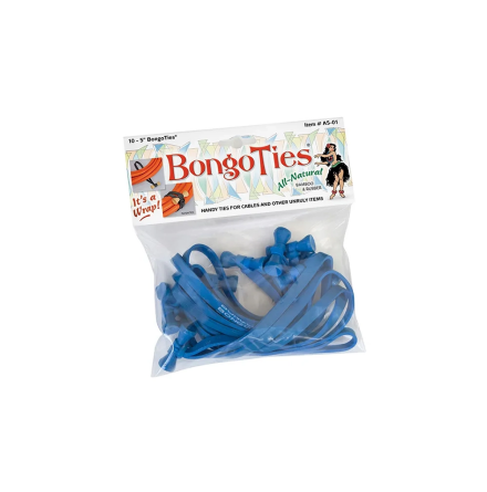 BongoTies Blue (Blue/Blue) (10 per pkg)