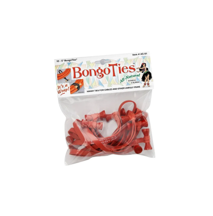 BongoTies Red (Red/Red) (10 per pkg)
